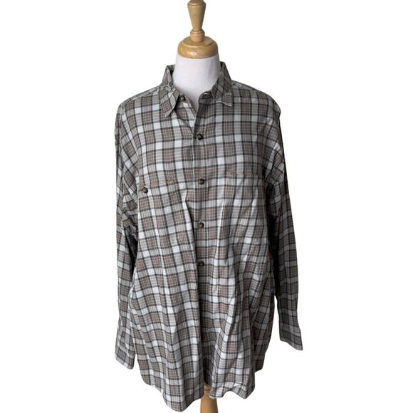 PATAGONIA Men's Plaid Button Up 100% Cotton Large - Picture 1 of 8